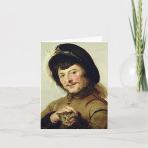 Man umarmt Kitten's Ohr von Judith Jans Leyster Karte