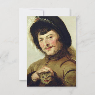 Man umarmt Kitten's Ohr von Judith Leyster Dankeskarte