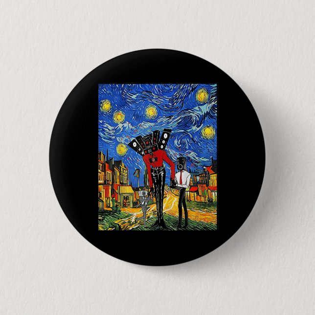 Man Video Game Graphic Gamer Meme Gaming Button (Vorderseite)