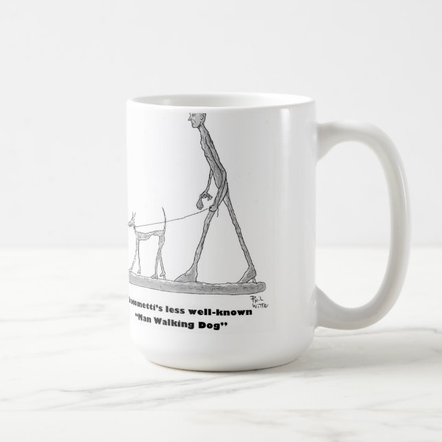 Man Walking Dog Kaffeetasse (Rechts)