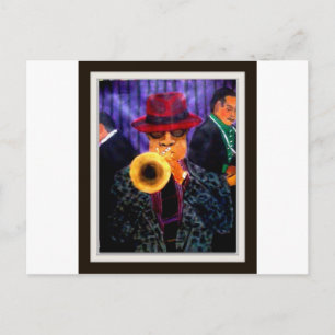 Man With The Golden Horn Postkarte