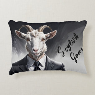 Man Ziege Anwalt Fantasie Biest tiergraue Kunst Dekokissen