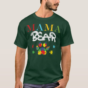 Mana Bear Autismus Bewusstsein Oma Mama Vater Frau T-Shirt