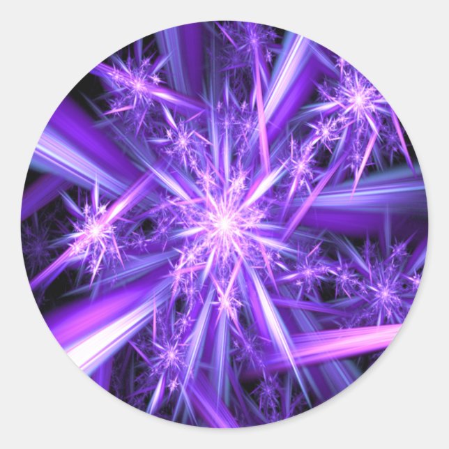 Mana - Fraktal-Aufkleber Runder Aufkleber (Vorderseite)