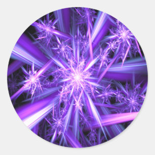 Mana - Fraktal-Aufkleber Runder Aufkleber