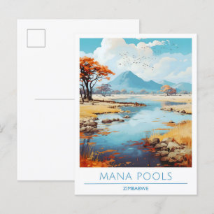 Mana-Pools-Nationalpark Simbabwe Reise Postkarte
