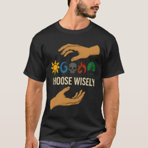 Mana Symbole sammeln Magie - Wähle weise Blau T-Shirt