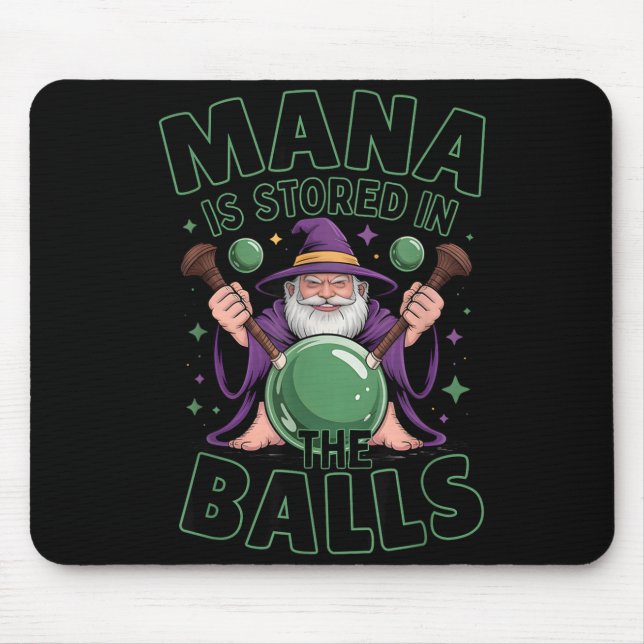 Mana wird im RPG-Humor-Fantasy-Zauberer gespeicher Mousepad (Vorne)