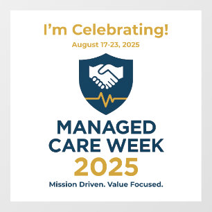 Managed Care Week 2025 - "Ich feiere" Aufkleber