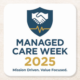 Managed Care Week 2025 - Paper Coasters Rechteckiger Pappuntersetzer
