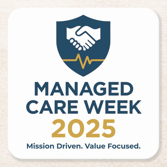 Managed Care Week 2025 - Papierhalterungen Rechteckiger Pappuntersetzer (Vorderseite)