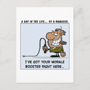 Management-Tools zur Förderung der Moral der Mitar Postkarte