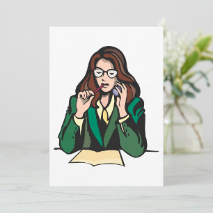 Manager am Arbeitsplatz Einladung