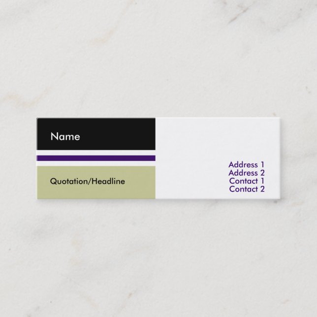 Manager Business Card Mini Visitenkarte (Vorderseite)