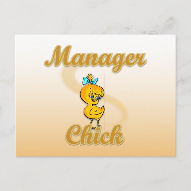 Manager Chick Postkarte (Vorderseite)