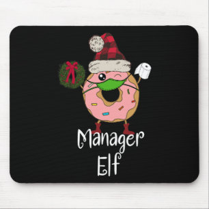 Manager-Elf-Quarantäne-Weihnachten-Lustiger-Donut- Mousepad