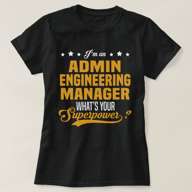 Manager für Administration T-Shirt (Design vorne)