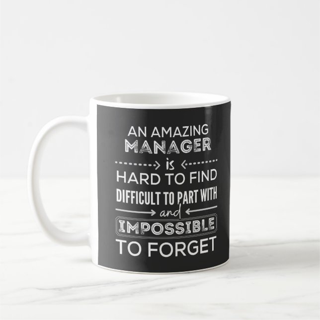 Manager, Geschenk für Manager, ein wahrlich großar Kaffeetasse (Links)