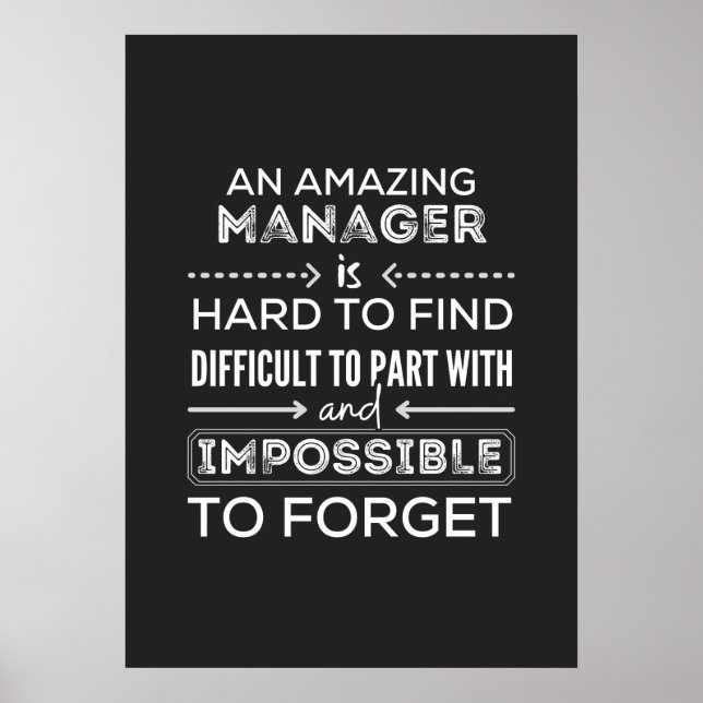 Manager, Geschenk für Manager, ein wahrlich großar Poster (Vorne)