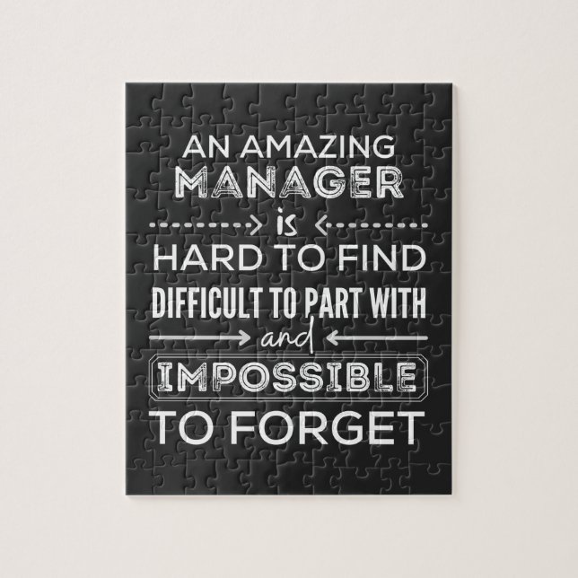 Manager, Geschenk für Manager, ein wahrlich großar Puzzle (Vertikal)