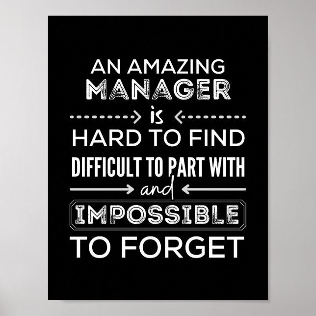 Manager, Gift For Manager, A Truly Great Manager Poster (Vorne)