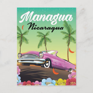 Managua - Nicaragua Reiseplakat Postkarte