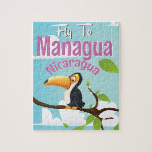 Managua, Nicaragua Vintage-Reiseplakat Puzzle