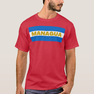 Managua Stadt in den Farben der nicaraguanischen F T-Shirt