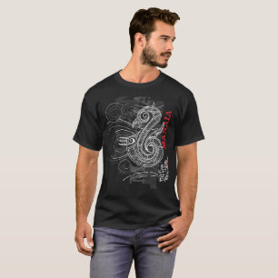 Manaia - Wächter (rotes Schreiben) T-Shirt