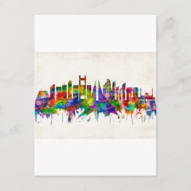 Manama Bahrain Skyline Feiertagspostkarte (Vorderseite)
