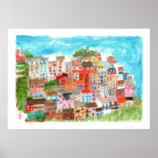 Manarola, Cinque Terre, Italien Poster