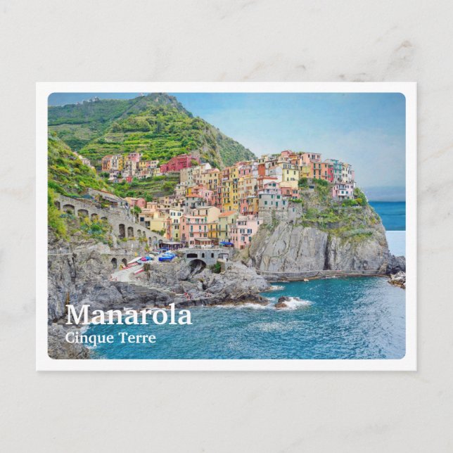 MANAROLA - Cinque Terre - Ligurien - Panorama - Postkarte (Vorderseite)