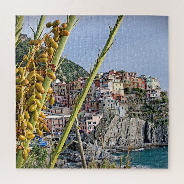 Manarola - Cinque Terre - Oliven - 20x20 - 676 Stk Puzzle (Vertikal)