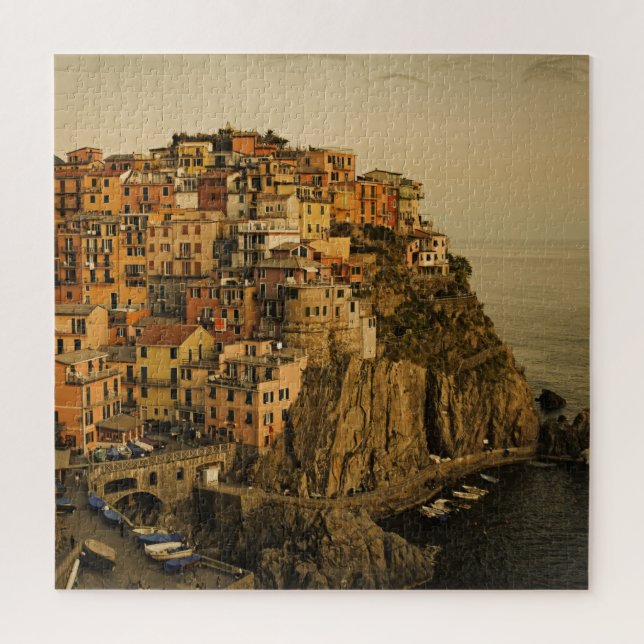 Manarola, Italien - Cinque Terre - 20x20 - 676 Stk Puzzle (Vertikal)
