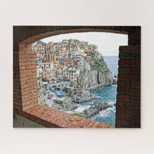 Manarola, Italien - Fensteransicht - 16x20 - 520 S Puzzle