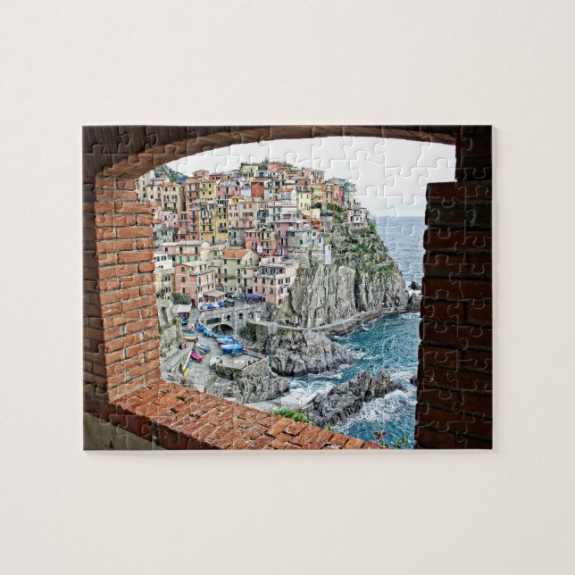 Manarola, Italien - Fensteransicht - 8x10 - 110 St Puzzle (Horizontal)
