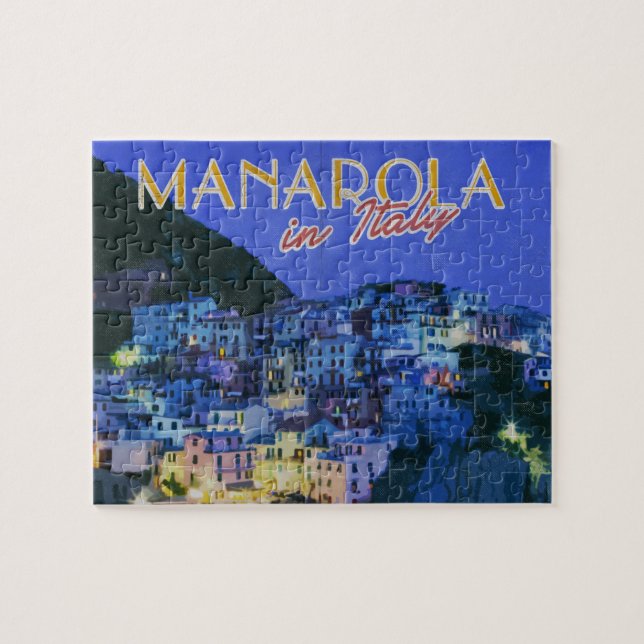 Manarola Italy Summer Travel Postcard Puzzle (Horizontal)