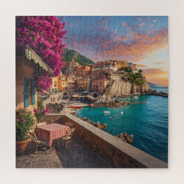 Manarola Sunset Terrace - Cinque Terre Italian Coa Puzzle