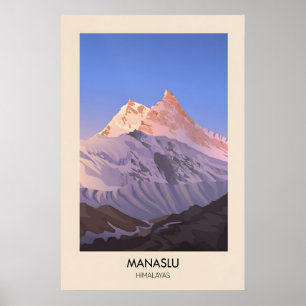 Manaslu Berg Himalaja Poster