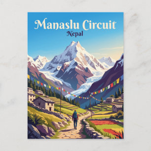Manaslu Circuit Nepal Postkarte