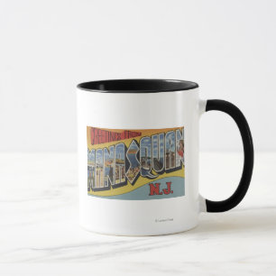 Manasquan, New-Jersey - große Buchstabe-Szenen Tasse