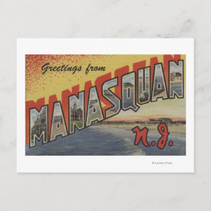 Manasquan, New Jersey - Große Buchstabenszenen 2 Postkarte