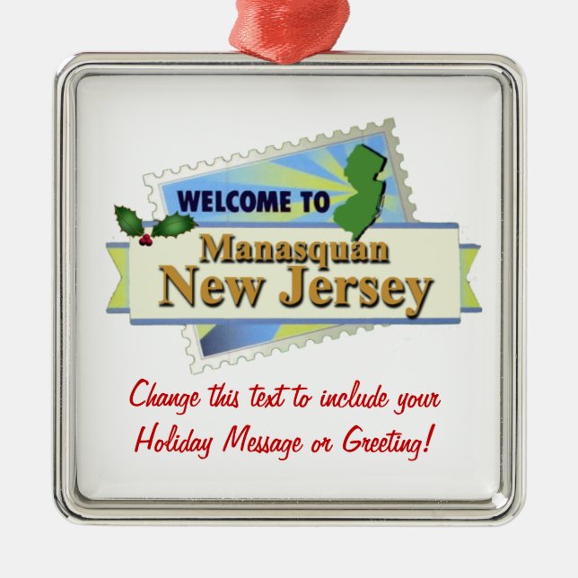 Manasquan NJ Ornament Aus Metall (Vorne)