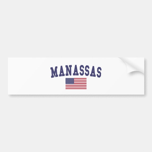 Manassas US-Flagge Autoaufkleber (Vorne)