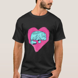 Manate Heart Aquatic Animal Sea Animal Chubby Man T-Shirt