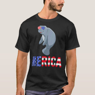 Manatee 4. Juli Merica Tiermeerkatze T-Shirt