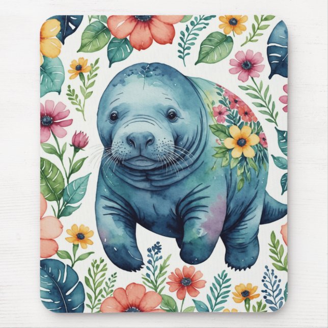 Manatee Baby Shirt Mousepad (Vorne)