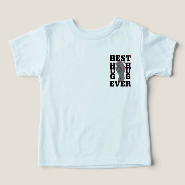 Manatee - Best Hug Ever - Hug - ASL Design (Design Vorderseite)
