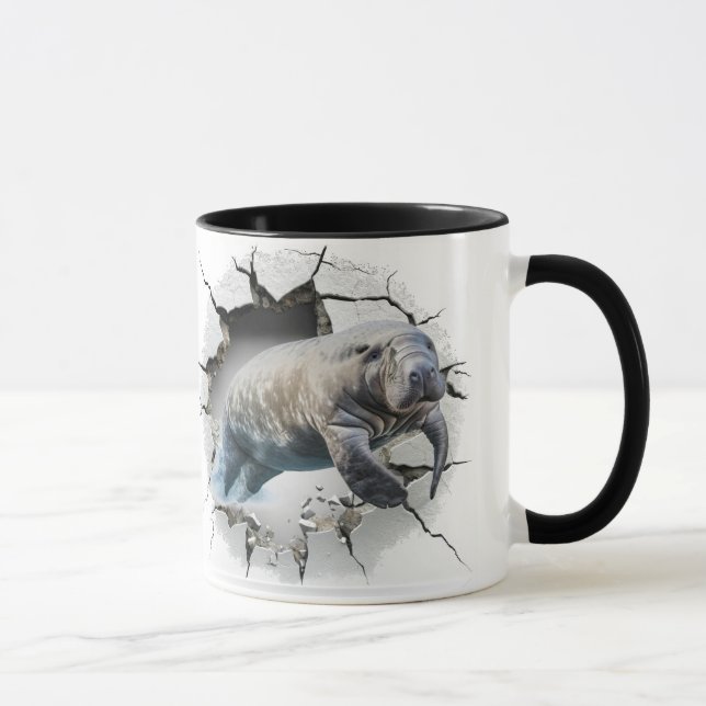Manatee bricht durch Mauer Tasse (Rechts)