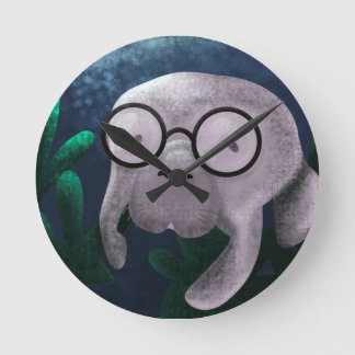 Manatee Clock Runde Wanduhr